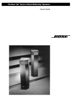 Bose 501 - Owners Guide 